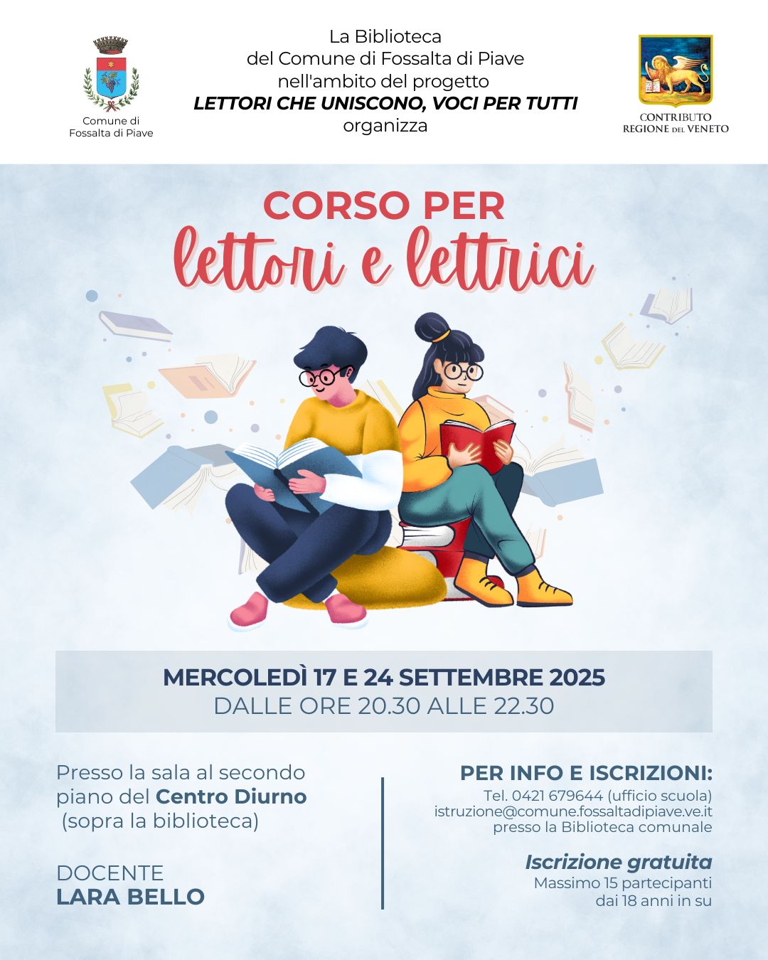 CORSO GRATUITO DI LETTURA