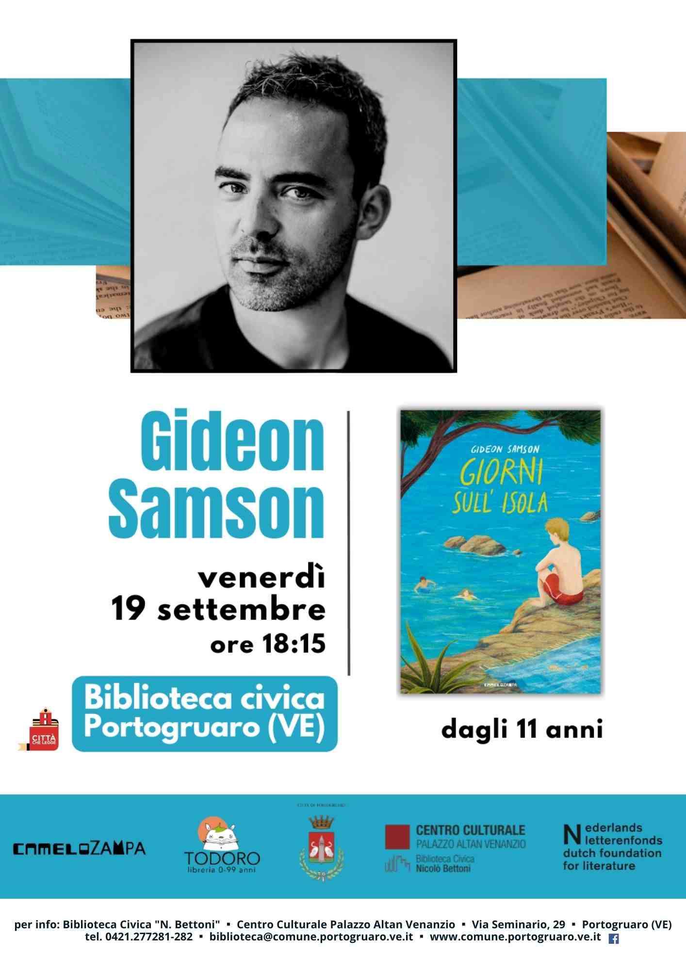 Gideo Samson presenta "Giorni sull&rsquo;isola", ed. Camelozampa