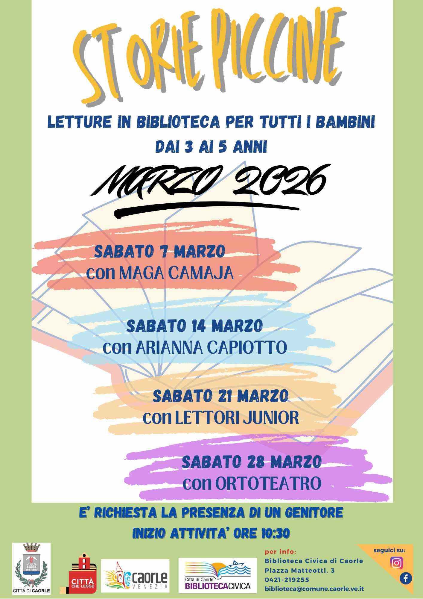 CAORLE | STORIE PICCINE: appuntamenti marzo '26