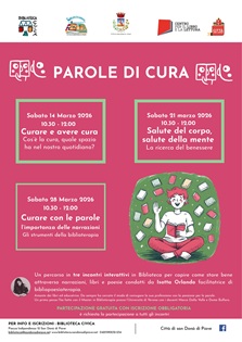 PAROLE DI CURA, tre incontri interattivi dedicati alla Biblioterapia