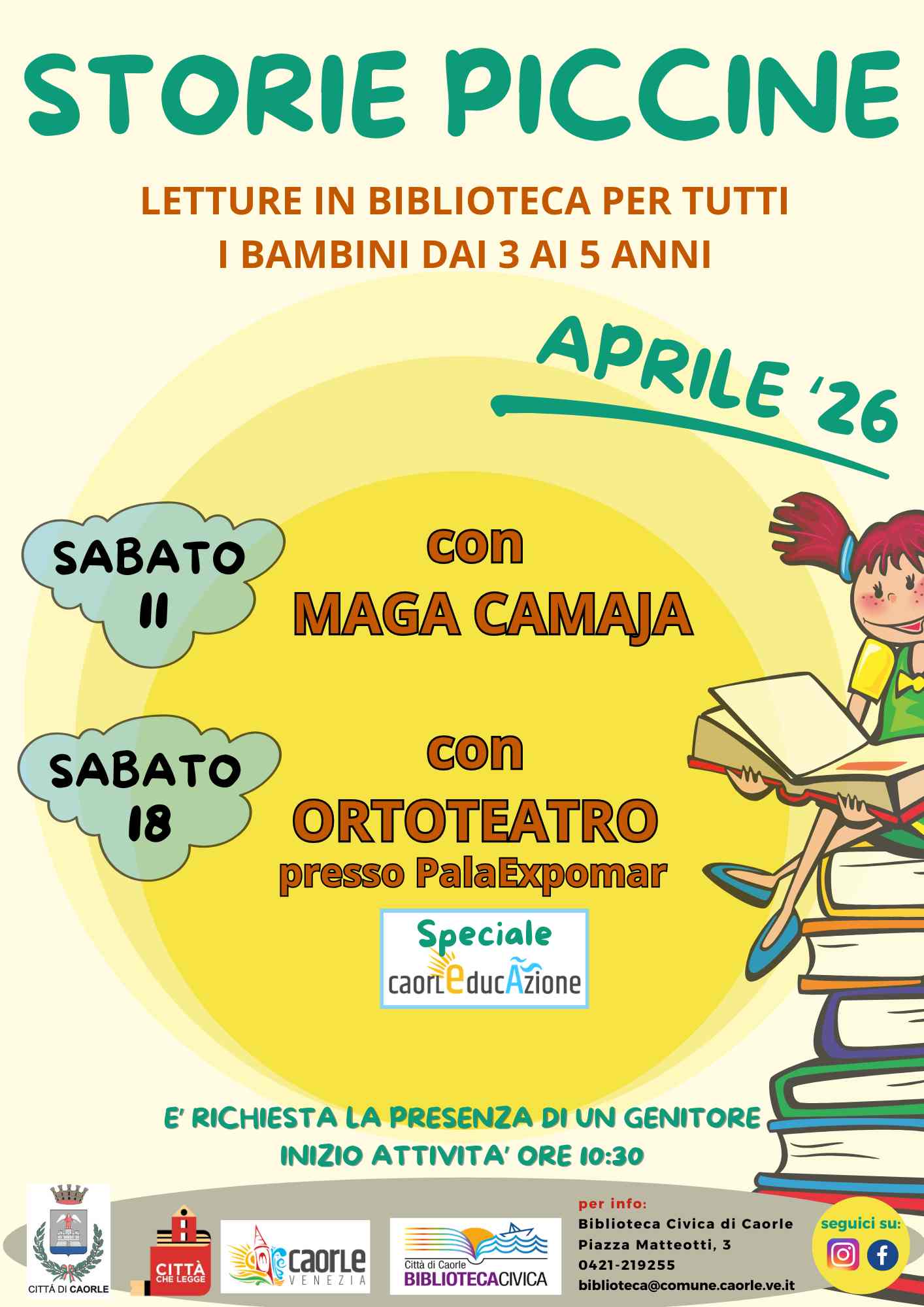 CAORLE | STORIE PICCINE: appuntamenti Aprile '26