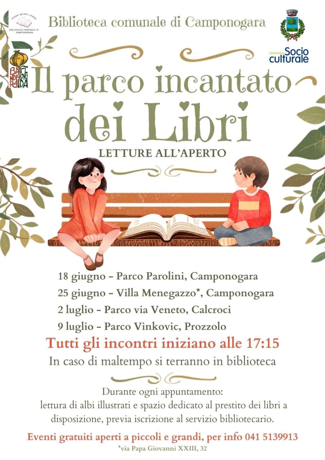 Il parco incantato dei libri - letture all'aperto